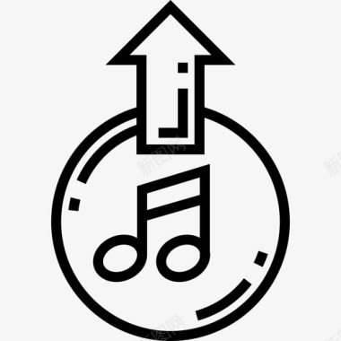 音乐录音室5线性图标图标