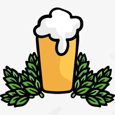 啤酒啤酒节11彩色图标图标