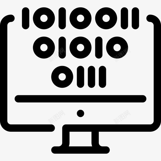 二进制代码计算机线性图标svg_新图网 https://ixintu.com 二进制代码 线性 计算机