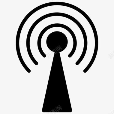 无线天线热点塔网络塔图标图标