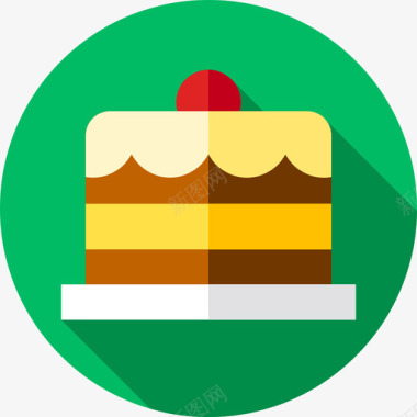 蛋糕食品车平板图标图标