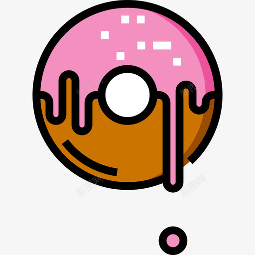 甜甜圈食品车2线性颜色图标svg_新图网 https://ixintu.com 甜甜圈 线性颜色 食品车2