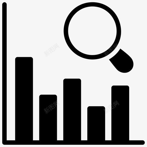 市场调查条形图商业分析图标svg_新图网 https://ixintu.com 会计审计字形图标 商业分析 商业解决方案 市场分析 市场情报 市场调查 条形图