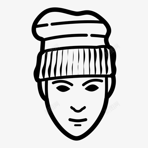 针织帽子头像时尚图标svg_新图网 https://ixintu.com 冬天 头像 时尚 款式 穿着 衣服 针织帽子