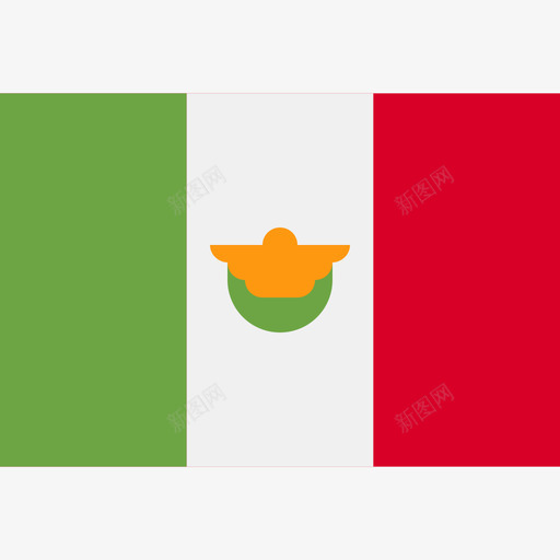 墨西哥长方形国家简单旗帜图标svg_新图网 https://ixintu.com 墨西哥 长方形国家简单旗帜