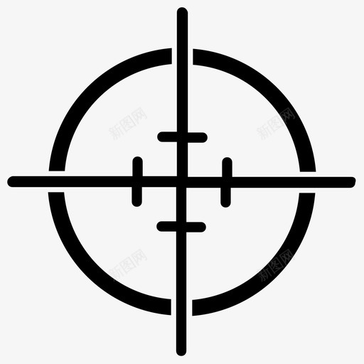射击瞄准十字线图标svg_新图网 https://ixintu.com 十字线 射击 狙击手目标 狩猎和运动员字形图标 瞄准 瞄准点