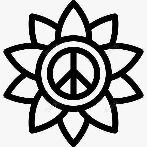 花嬉皮士12直系图标svg_新图网 https://ixintu.com 嬉皮士12 直系 花