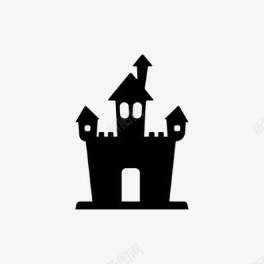 城堡建筑鬼屋图标图标
