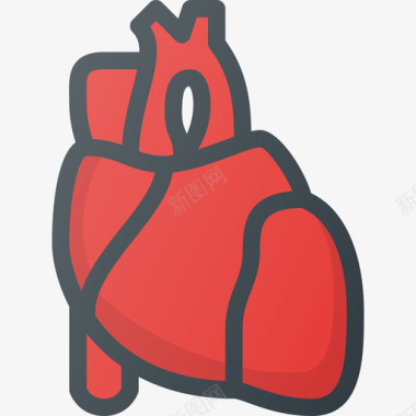 心脏医疗保健4线性颜色图标图标