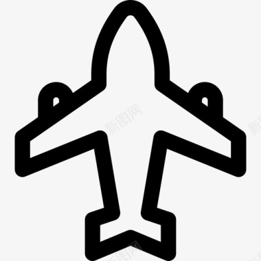 飞机物流和运输2直线型图标图标
