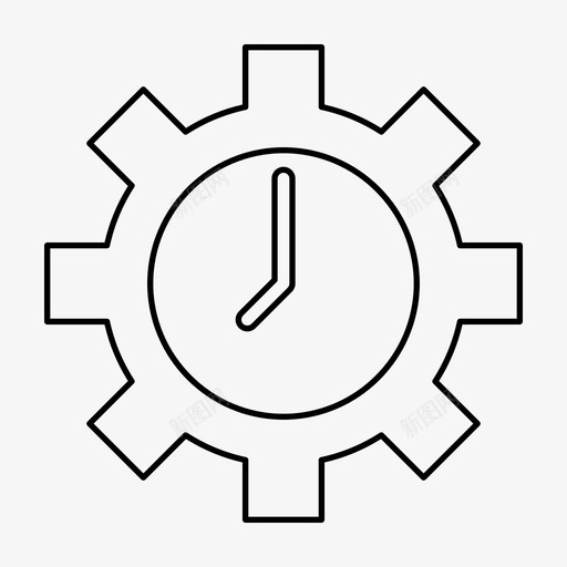 工作时间时钟纪律图标svg_新图网 https://ixintu.com ios营销 剩余时间 工作时间 广告瘦图标 时钟 秩序 纪律