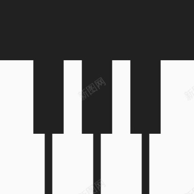 钢琴电子商务38扁平图标图标