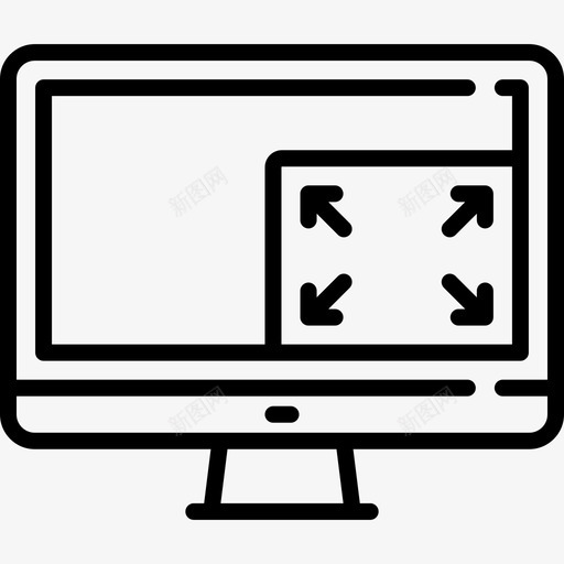 监视器响应式3线性图标svg_新图网 https://ixintu.com 响应式设计3 监视器 线性
