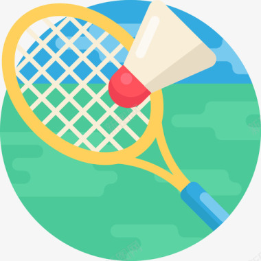 羽毛球运动17平手图标图标