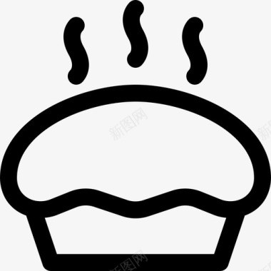 松饼食物45线性图标图标
