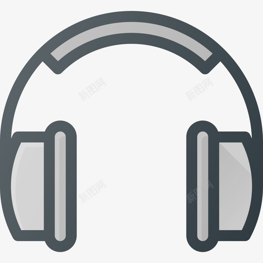 耳机音乐音频3线性颜色图标svg_新图网 https://ixintu.com 线性颜色 耳机 音乐音频3