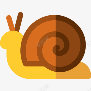蜗牛秋天17平坦图标图标