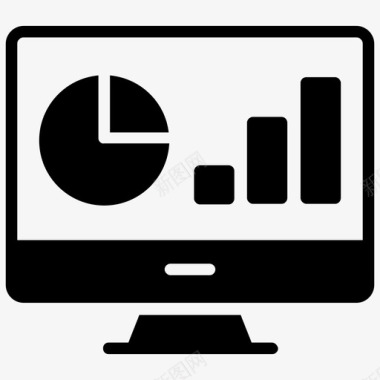 在线分析商业评估计算机图标图标