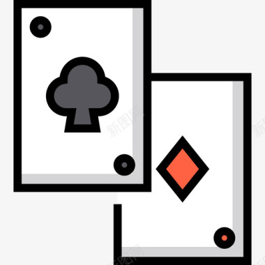 扑克街机2线性颜色图标图标