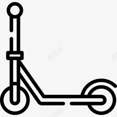 脚踏车旅行地点表情符号线性图标图标