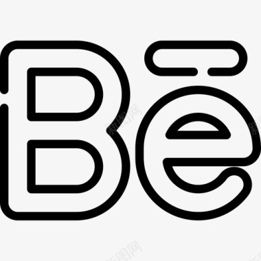 Behance社交媒体27线性图标图标