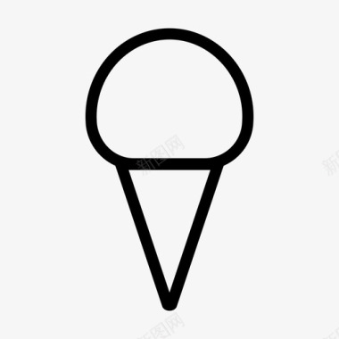 冰淇淋筒甜点吃的图标图标