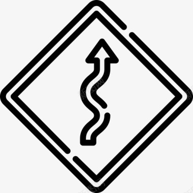 路标公路自行车比赛2线形图标图标