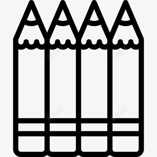 铅笔文具12直线型图标svg_新图网 https://ixintu.com 文具12 直线型 铅笔