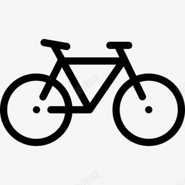 自行车健康生活10直线型图标图标