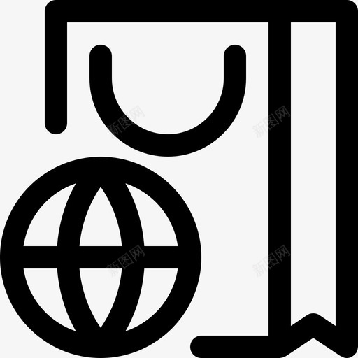 购物袋电子商务26线性图标svg_新图网 https://ixintu.com 电子商务26 线性 购物袋