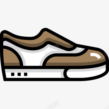 运动鞋溜冰鞋线性颜色图标图标
