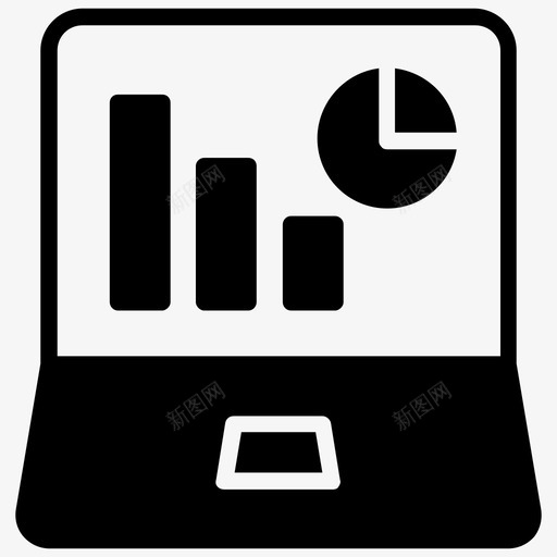 在线报告业务监控数据分析图标svg_新图网 https://ixintu.com 业务监控 在线报告 在线数据 在线销售 数据分析 研究和分析字形图标 笔记本电脑