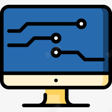计算机知识2线颜色图标图标