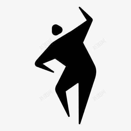 跳舞健身移动身体图标svg_新图网 https://ixintu.com 健身 移动身体 跳舞