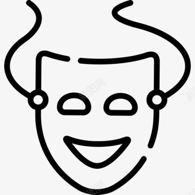 面具娱乐8线性图标图标