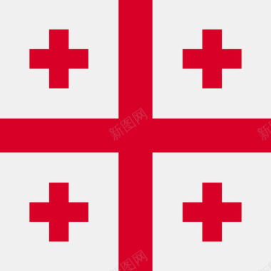 佐治亚州方形乡村简单旗帜图标图标