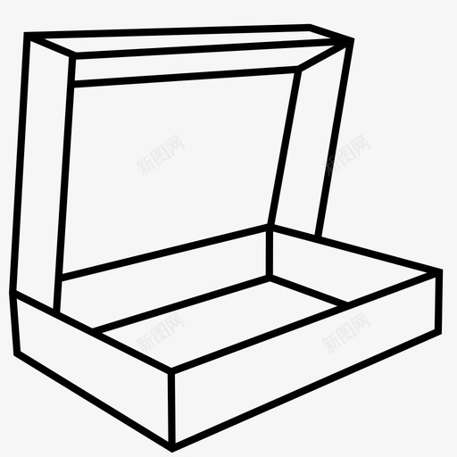 折叠盒图案可打印图标svg_新图网 https://ixintu.com 可打印 图案 折叠盒 矩形