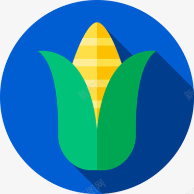 玉米可再生能源9平坦图标图标