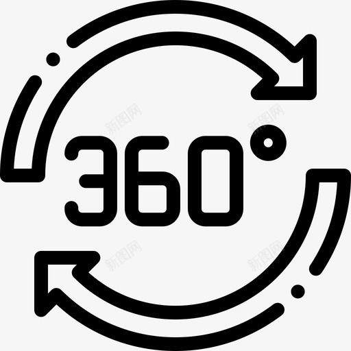 360度360度视图4直线图标svg_新图网 https://ixintu.com 360度 360度视图4 直线