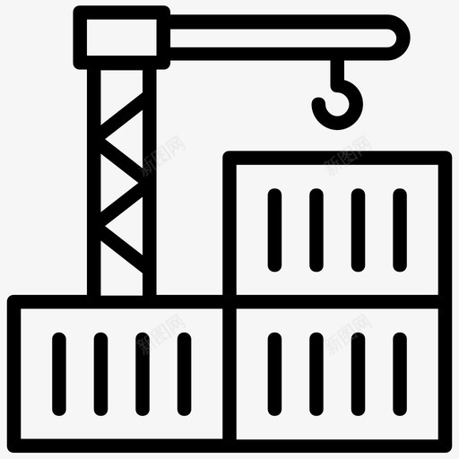 集装箱起重机货物起重机起重机滑轮图标svg_新图网 https://ixintu.com 码头货物 货物起重机 起重机滑轮 集装箱 集装箱线图标 集装箱起重机