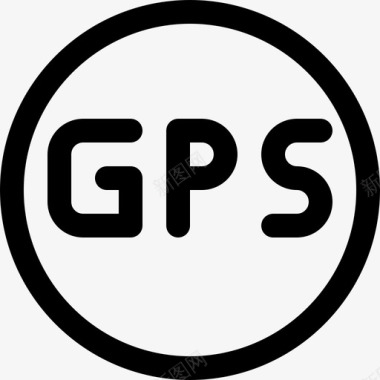Gps地图定位线性图标图标