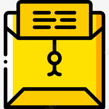 档案邮件4黄色图标图标