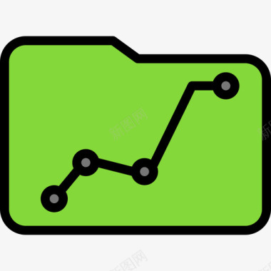 文件夹商业79线性颜色图标图标