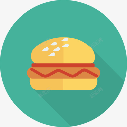 汉堡食品和饮料22圆形图标svg_新图网 https://ixintu.com 圆形 汉堡 食品和饮料22