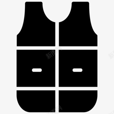救生衣运动夹克防水夹克图标图标
