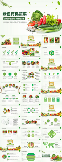 有机蔬菜天然绿色有机环保蔬菜农产品宣传展示