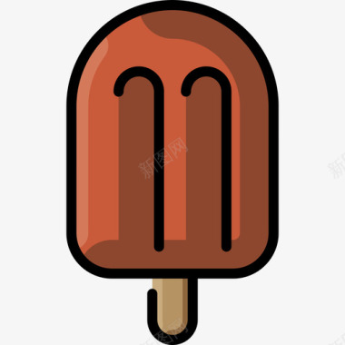 冰淇淋食品甜点2线性颜色图标图标