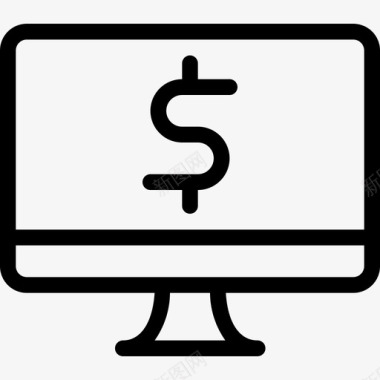 网上银行电脑电子商务图标图标