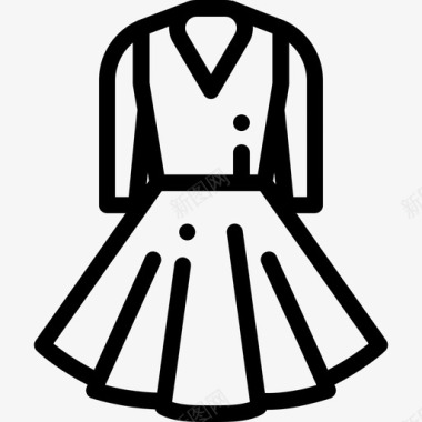 连衣裙秋装5件直线型图标图标