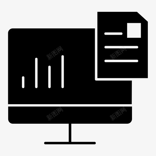 报告分析业务增长图标svg_新图网 https://ixintu.com 业务增长 业务市场 业务黑填充圈 分析 图表 报告 计算机